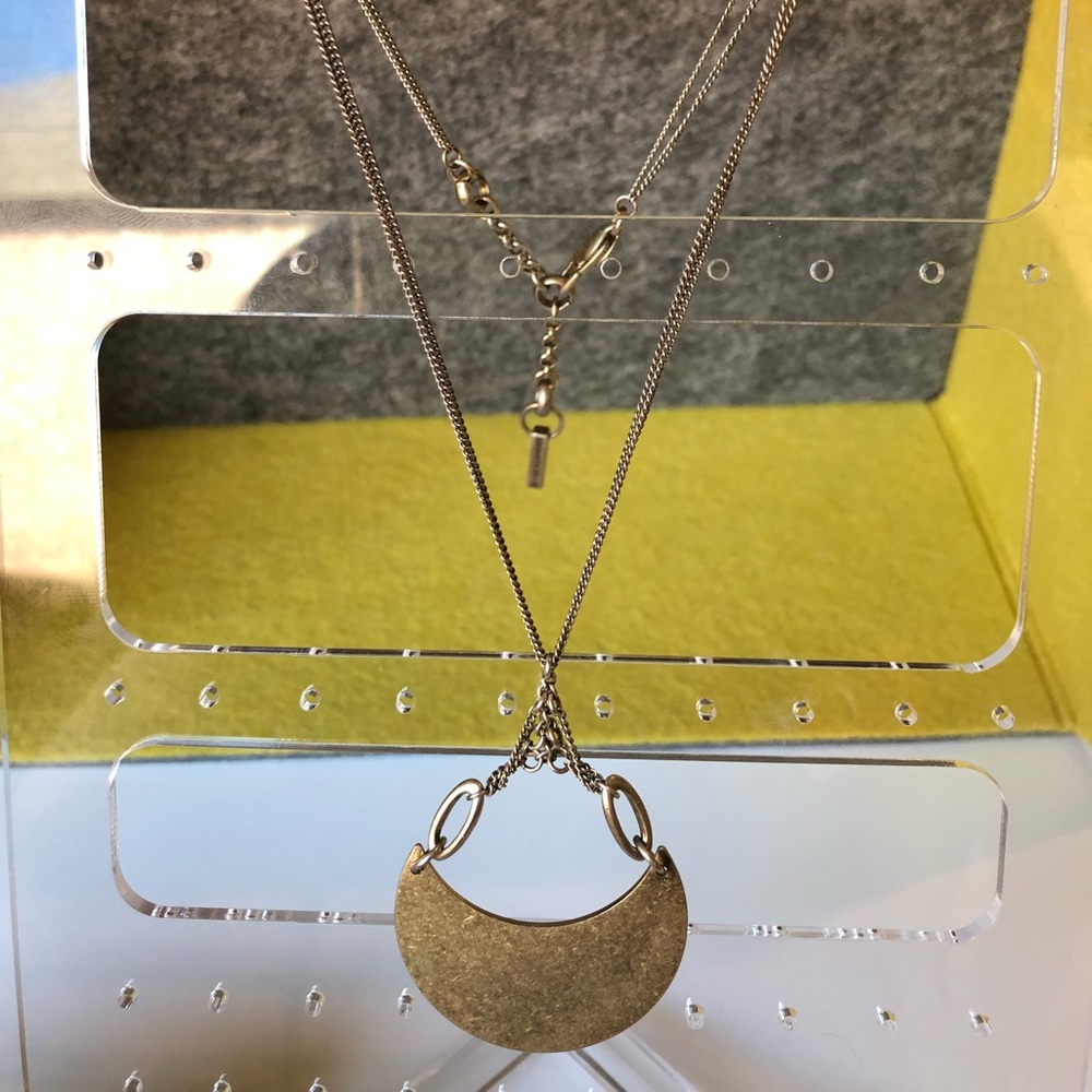 Kenneth Cole Gold Tone Half Moon Necklace